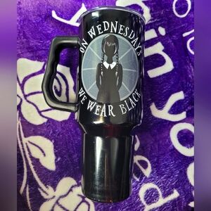 ⭐️Wednesday Addams 24oz Black Travel Mug⭐️